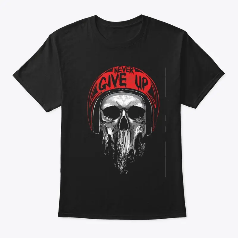 Men T Shirt Skeleton - Never Give Up